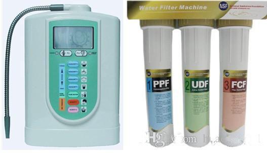 Alkaline Water Ionizer Water Ionizer Machine+ 3 Water Filters System Machine(1PPF+2UDF+3FCF) 110-220V EHM-719 free ship by DHL