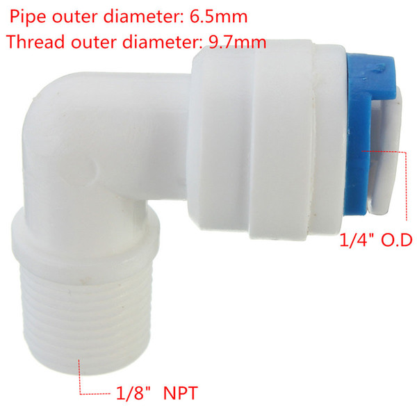 1pcs 1/8 inch Thread Male x 1/4 inch Push Fit Tube Quick Connect for RO Reverse Osmosis order<$18no track