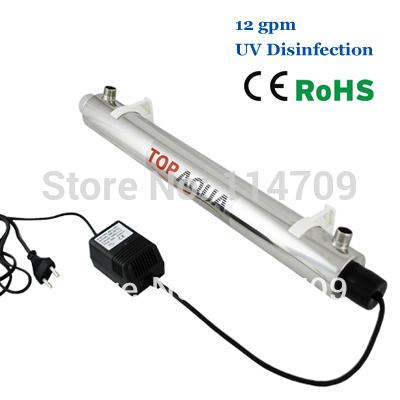 SS304 12 GPM UV Sterilizer Disinfection System CE, RoHS for Water Purification