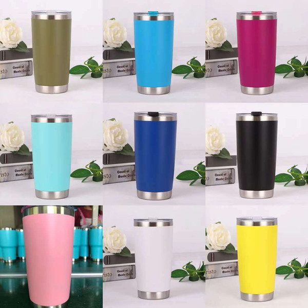 Blank Non-branded Cups stainless steel tumblers Insulated Sports water bottle Metal wide mouth coffee Mugs with Lid