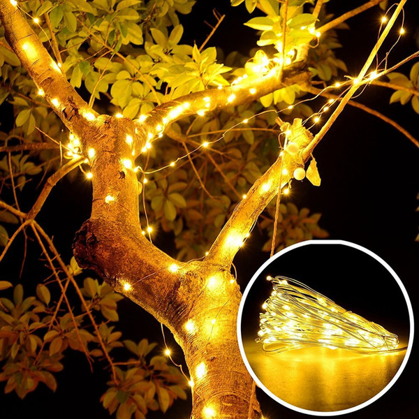 2M 20LEDs led string Battery 1 meter 3M 4M 5M 6M 10M Operated Micro Mini Light Silver Wire Starry For Christmas Halloween Decoration