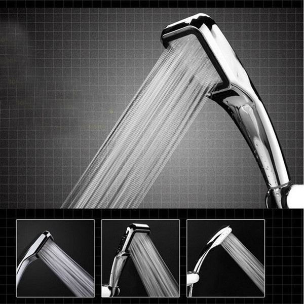 Chrome Plating Shower Heads Bathroom High Pressure Adjustment Handheld Shower Head