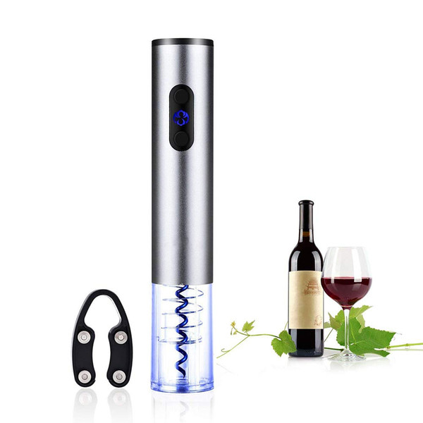 Electric Wine Opener, Ravifun Stainless Steel Corkscrew Automatic Wine Bottle Opener Kit with Foil Cutter