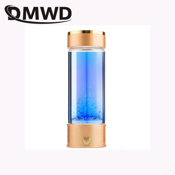 DMWD Hydrogen Rich Water Generator Japanese Alkaline Energy Glass bottle Anion Water Ionizer Anti Aging USB H2 Healthy smart cup