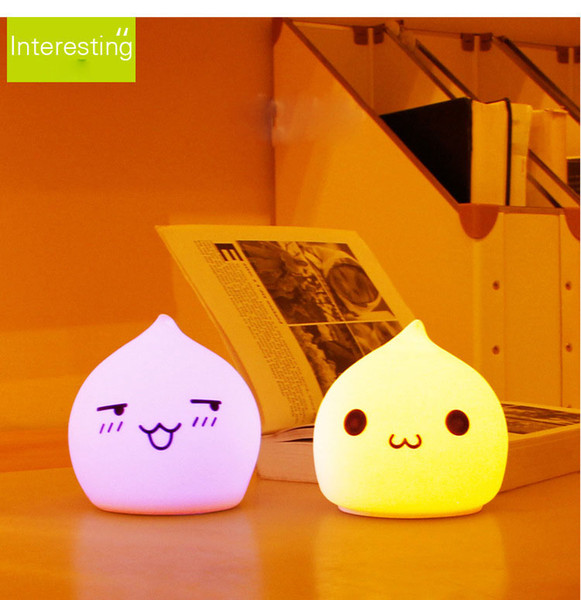 Water droplets Silica gel LED table lamp Creative Light colorful Increase atmosphere small soft Night light Colorful Christmas Gift for Kids