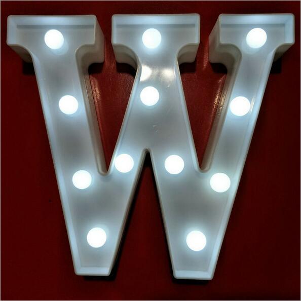 2018 direct selling led Christmas lights profession creative letter light plastic indicator light English letter light can be customized