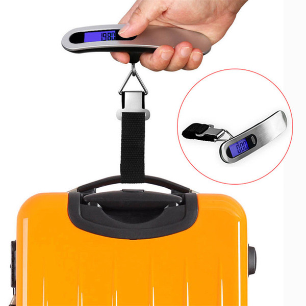 Portable Travel 110lb / 50kg LCD Digital Hanging Luggage Scale Weight Balance with Retail Box High Quality