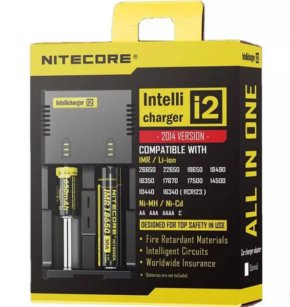 Promotions NITECORE Intellicharger i2 Charger for 18650 26650 16340 10440 14500 Battery Charging i2 Charger Free DHL