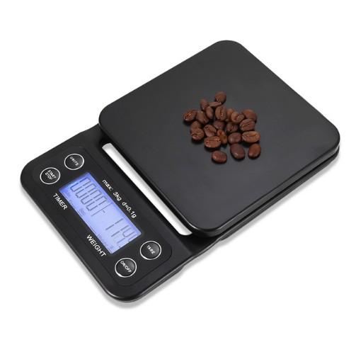 3KG/0.1G Digital Kitchen Scale Food Coffee Weighing Scale + Timer With Back-Lit LCD Display For Baking Cooking Tools LLFA