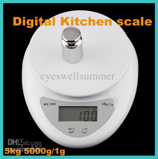 freeshipping Brand new 5000g/1g 5kg Food Diet Postal Kitchen Digital Scale scales balance weight weighting LED electronic WH-B05