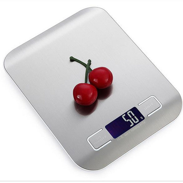 5000g Digital Stainless Steel Kitchen Scale, Multifunction Food Scale Stain Household Scales NO BATTERY fast shipping