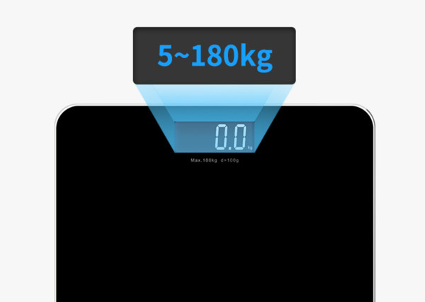 Bathroom Scale Body Electronic Digital Weight Balance Toughened Glass LED Display 180kg