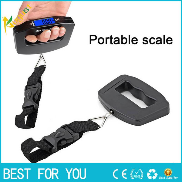 50kg x 10g Digital LCD Portable Scale Hanging Travel Digital Luggage Scale