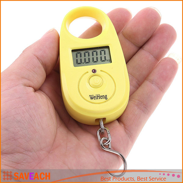 25kg x 5g Mini Digital Scale Portable LCD Weight Balance Electronic Weighing Scale Hanging Luggage Scale Pocket Size