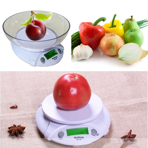 WH-B09L 7kg/1g LCD Digital Electronic Kitchen Scale with Backlight and Bowl Brand New