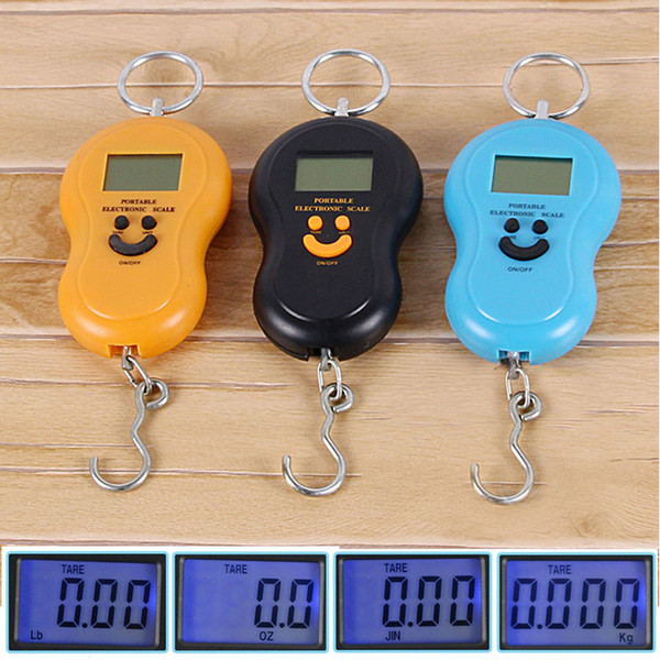 3 Color Hanging Scale 40Kg / 5g Digital Scale BackLight Fishing Pocket Weight Scale Luggage Scales Kg Lb OZ