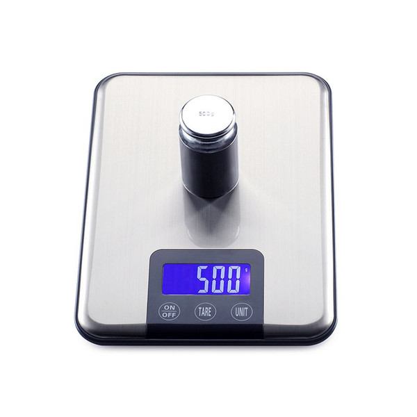 10KG1g Touch Grams Scale Slim Stainless Steel 10KG LCD Electronic Diet Food Digital Kitchen Scales Weight Balance 20pcs/lot Free Shipping