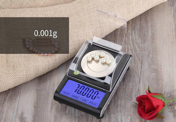 Backlight LCD 0.001g 50g Scale Balance Digital Milligram Jewelry Diamond Screen Touch high precision Powders weighing Balance