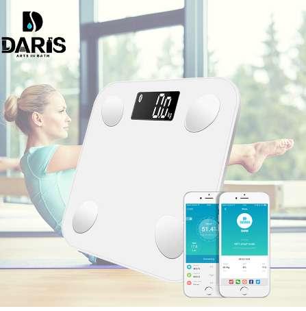 SDARISB Bluetooth scales floor Body Weight Bathroom Scale Smart Backlit Display Scale Body Weight Body Fat Water Muscle Mass BMI