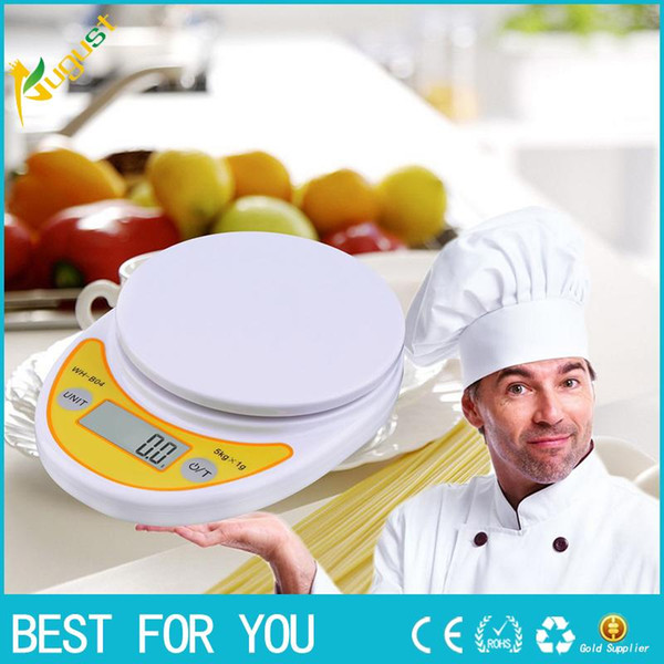 WH-B04 5kg/1g LCD Digital Electronic Accurate Kitchen Scale Helper for Food Balance Weighing