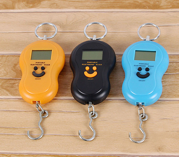 50Kg Portable LCD Display Luggage Fishing Hook Electronic Weight Digital Scale Pocket Weighing Hanging Scale 3 Color