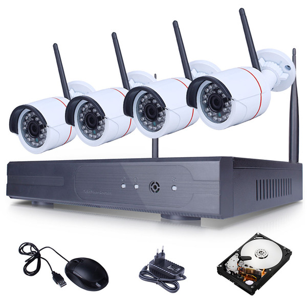 4ch 1080p Night Vision Infrared Wireless Wifi Security Camera System NVR Kit