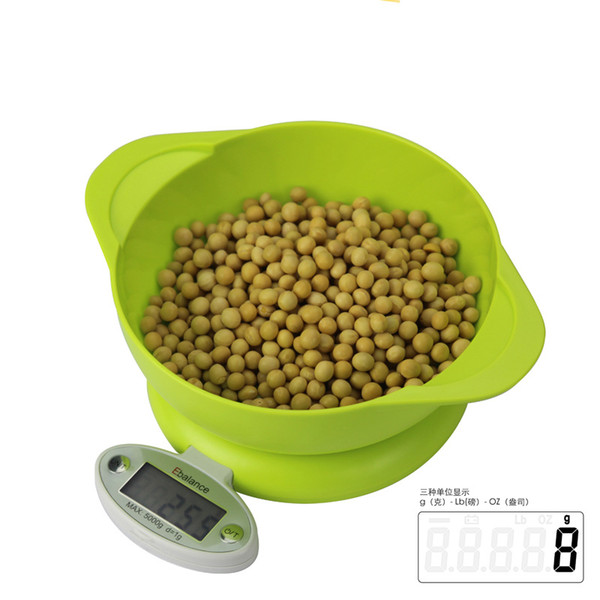 20pcs 5kg 5000g 1g LCD foldable Kitchen Food Electronic postal Diet Practical balance Scale weight green backlight