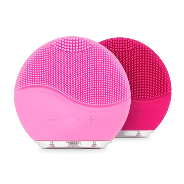 Electric Facial Cleansing Brush Silicone Sonic Vibration Mini Cleaner Deep Pore Cleaning USB Rechargeable Skin Massage Face Brush Cleansing