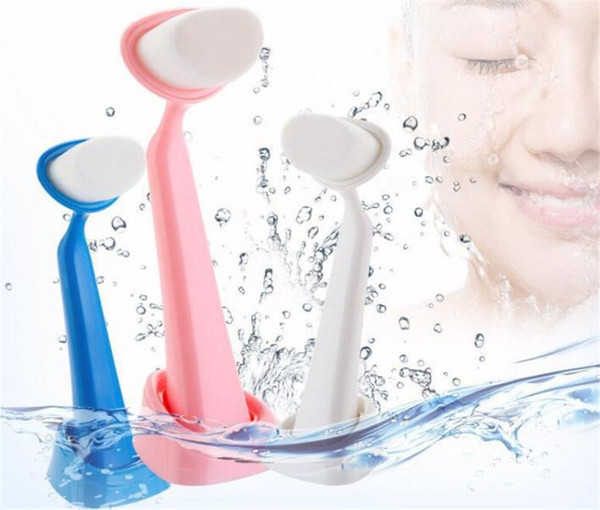 Portable Face Brush Soft scrubbers Skin Pore Cleaner facial cleansing Waterproof Massager Tool Blackhead Remover Deep Purifying dropper