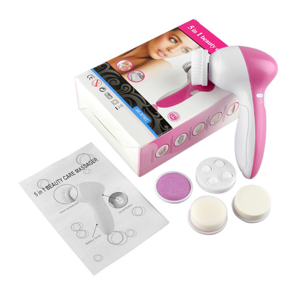 5 in 1 Electric Wash Face Machine Facial Pore Cleaner Body Cleaning Massage Mini Skin Beauty Massager