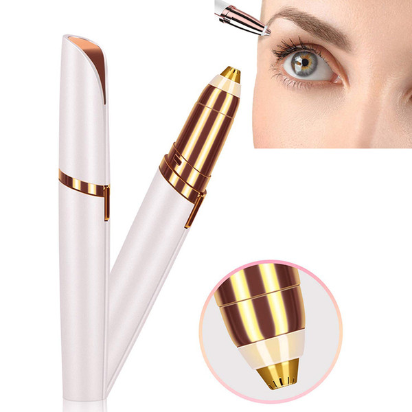 Lipstick Eyebrow Trimmer Pen Hair Remover Mini Electric Shaver Painless Eye Epilator With LED Light Hot Sale