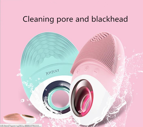 New Electric Silica Gel Cleaner Face Washer Electric Face Brush Cleaning Massage Removal ChargingRotary Cleaning instrument vs Acoustic wave