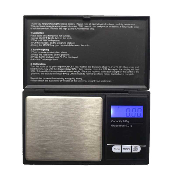 0.01 x 200g Mini Precision Digital Scales for Gold Bijoux Sterling Silver Scale Jewelry Balance Weight Electronic Pocket Scales