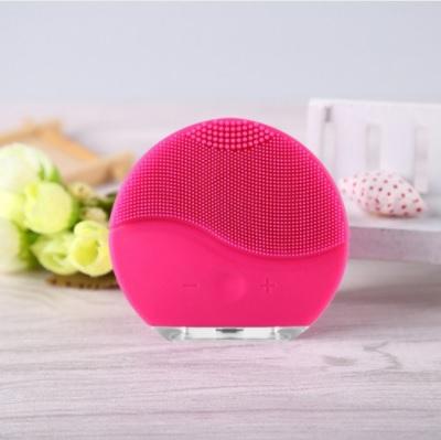 Ultrasonic Iron Electric Vibration Facial Cleansing Brush Skin Remove Blackhead Pore Cleanser Waterproof Silicone Face Massager