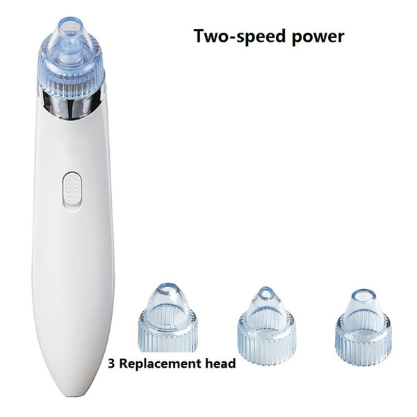 Two-speed power 3 Replacement head Mini Handheld Dead Skin Acne Vacuum Suction Blackhead Removal Face Lifting Skin Tightening 10pcs/lot