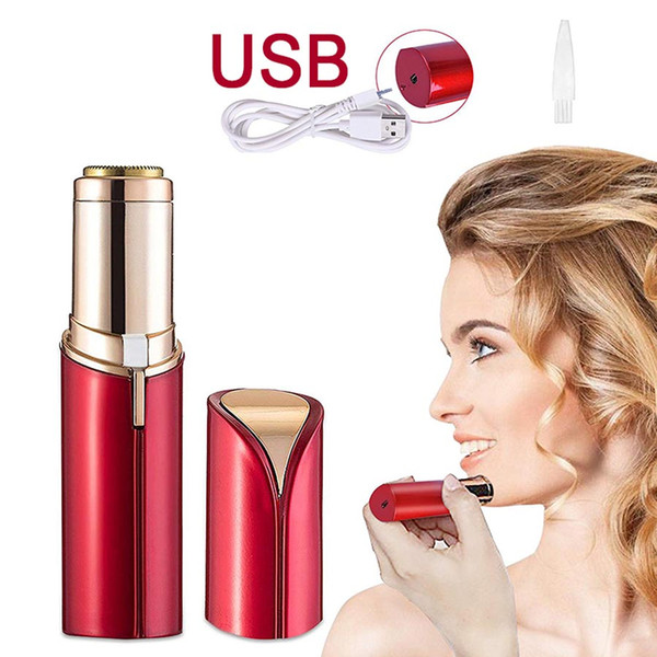 Mini Electric Epilator Women Painless Hair Removal Female Upper Lip Cheeks Lipstick Shaver Face Hair Remover USB Rechargeable