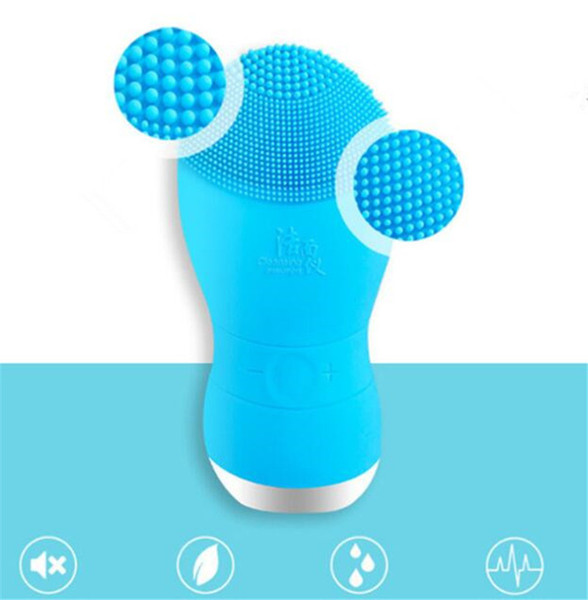 USB rechargeable Electric Face scrubbers Skin Pore Cleaner facial Sonic cleansing brush Vibration silicone Waterproof face Massager DHL