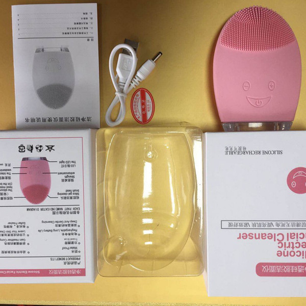 Masaje eléctrico dispositivos de limpieza Facial herrMini Facial limpieza cepillo eléctrico vibración sónica limpiador Facial Massager