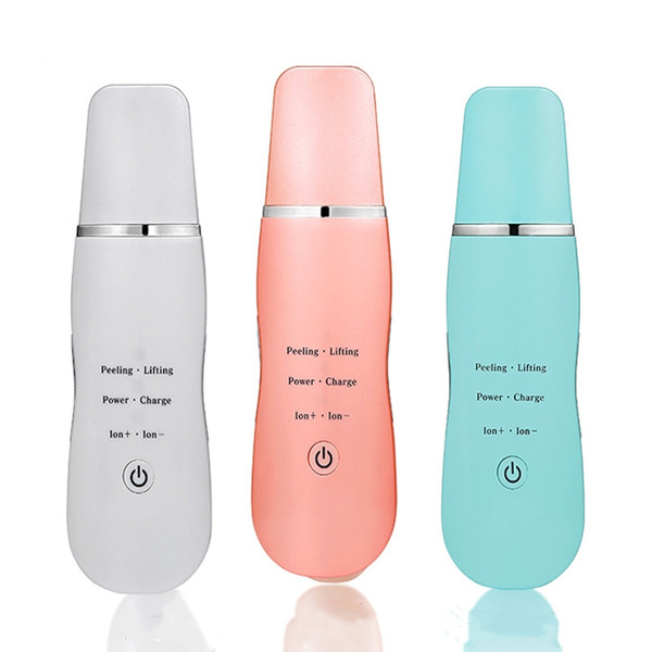 SC003 24Khz Ultrasonic Ion Skin Scrubber Rechargable Facial peels beauty Device Blackhead Removal exfoliator Acne Blackhead Antiacne DHL