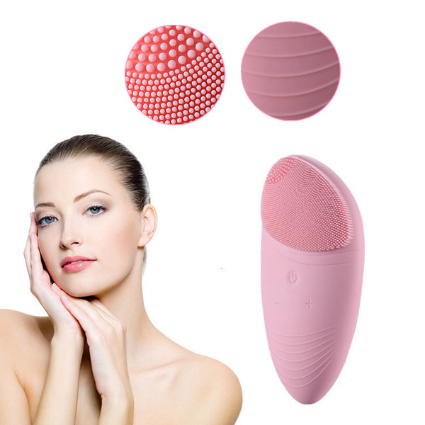 Ultrasonic Electric Facial Cleanser Skin Care Brush Cleaner Waterproof Silicone Face Massager Vibration Skin Remove Blackhead Pore Cleanser