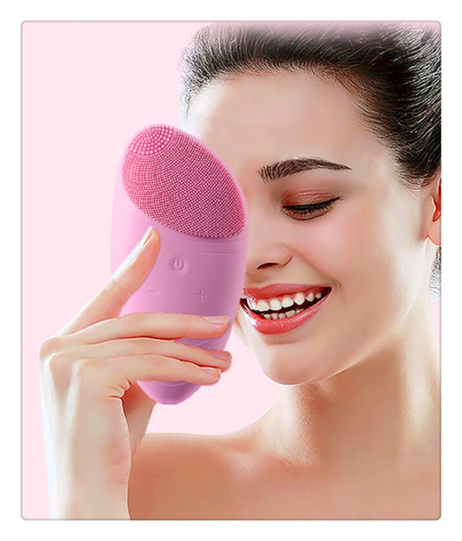 SZQY Electric Face Cleanser Vibrate Pore Clean Silicone Cleansing Brush Massager Facial Vibration Skin Care Spa Massage Face Scrubbers