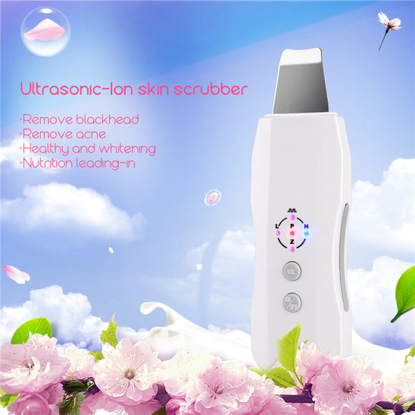 Portable Anion Ultrasonic Vibration Face Cleansing Machine Beauty Cleaning Scrubber Care Removal Tool Ultrasound Skin Cleaner