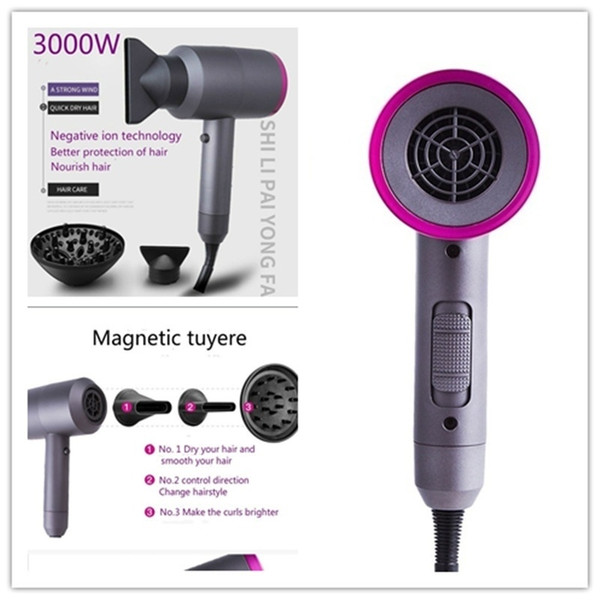 Electric Hair Dryer Thermostatic and Hot Air Blower High End Negative Ion Hair Dryer Domestic Hair Dryer.