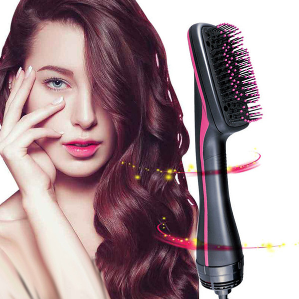 Hot Air Negative Ion Hair Brush Comb Electric Dryer Brush 2 in 1 Hair Styler Infrared Non Hurt Hair Comb Straightener Drop Shipping