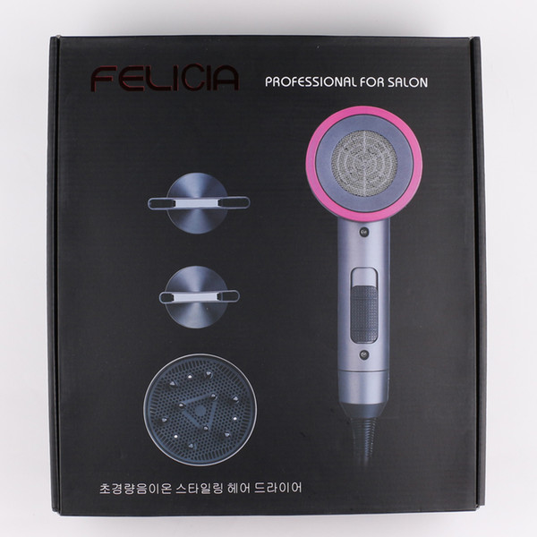 FELICIA Hair Dryer Professional Salon Tools US UK EU AU PLUG Blow Dryer Heat Super Dry Hair Dryers with retail package