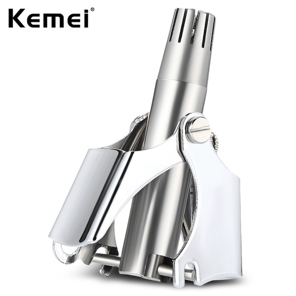 Kemei Nose Trimmer Ear For Men Manual Washing Hair Removal Device Stainless Steel Mechanical Nose Hair Removal Tool