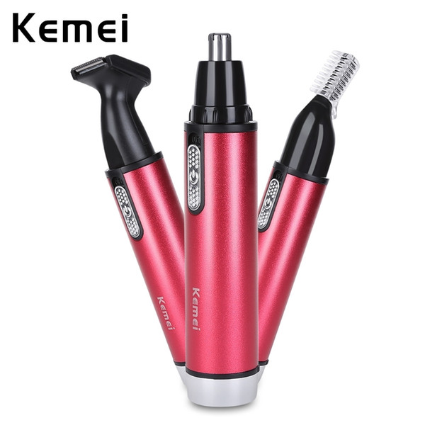 KEMEI Multifunctional Electric Nose Trimmer Ear Hair Trimming 3 In 1 Eyebrow Brush Men & Women Trimmer Hair Cut Shaving Kit