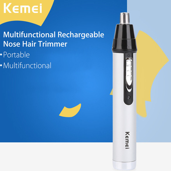 New Kemei 2 in 1 Hygienic Electric Nose Hair Trimmer Rechargeable men's Nose Hair Clipper Women Face Beard Shaver machine