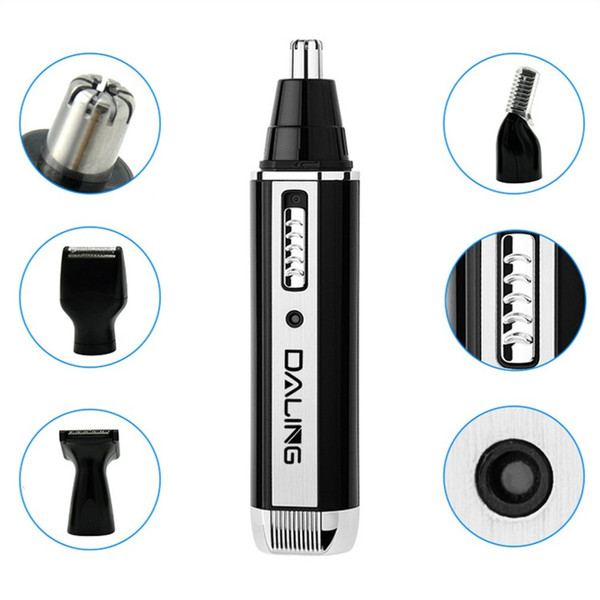 4 In 1 Electric Nose Hair Trimmer Multifunction Reciprocating Type Beard Shaver Sideburns Cutter Eyebrow Shaping Trimmer Device