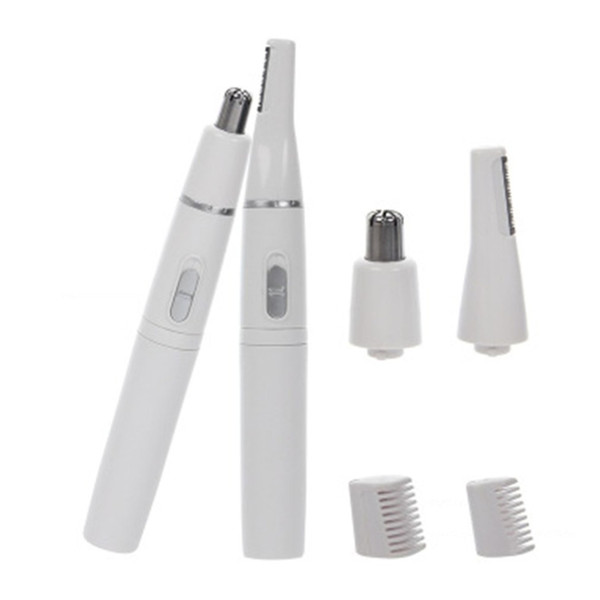 high quality 2-in-1 Facial Hair Trimmer Nose Ear Hair Shaver Trimmer Eyebrow Scraper Safe Face Care Razor Cleaner for Men Women